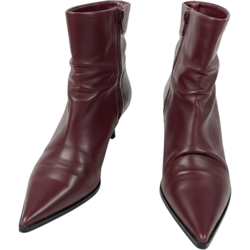 Steve‎ Madden Maxxine Burgundy Pointed Toe Slouchy Kitten Heel Ankle Boots